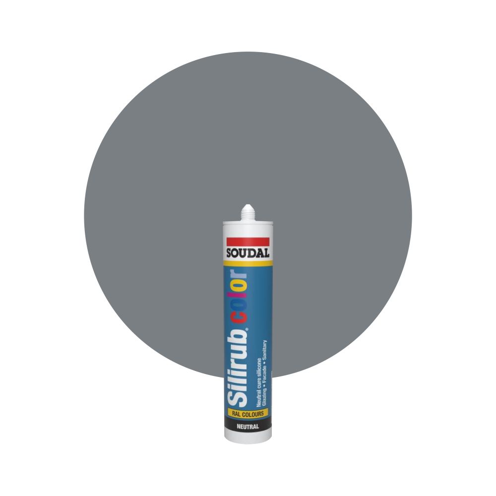 Soudal Silirub Color - RAL 7037 Grigio polvere main product photo