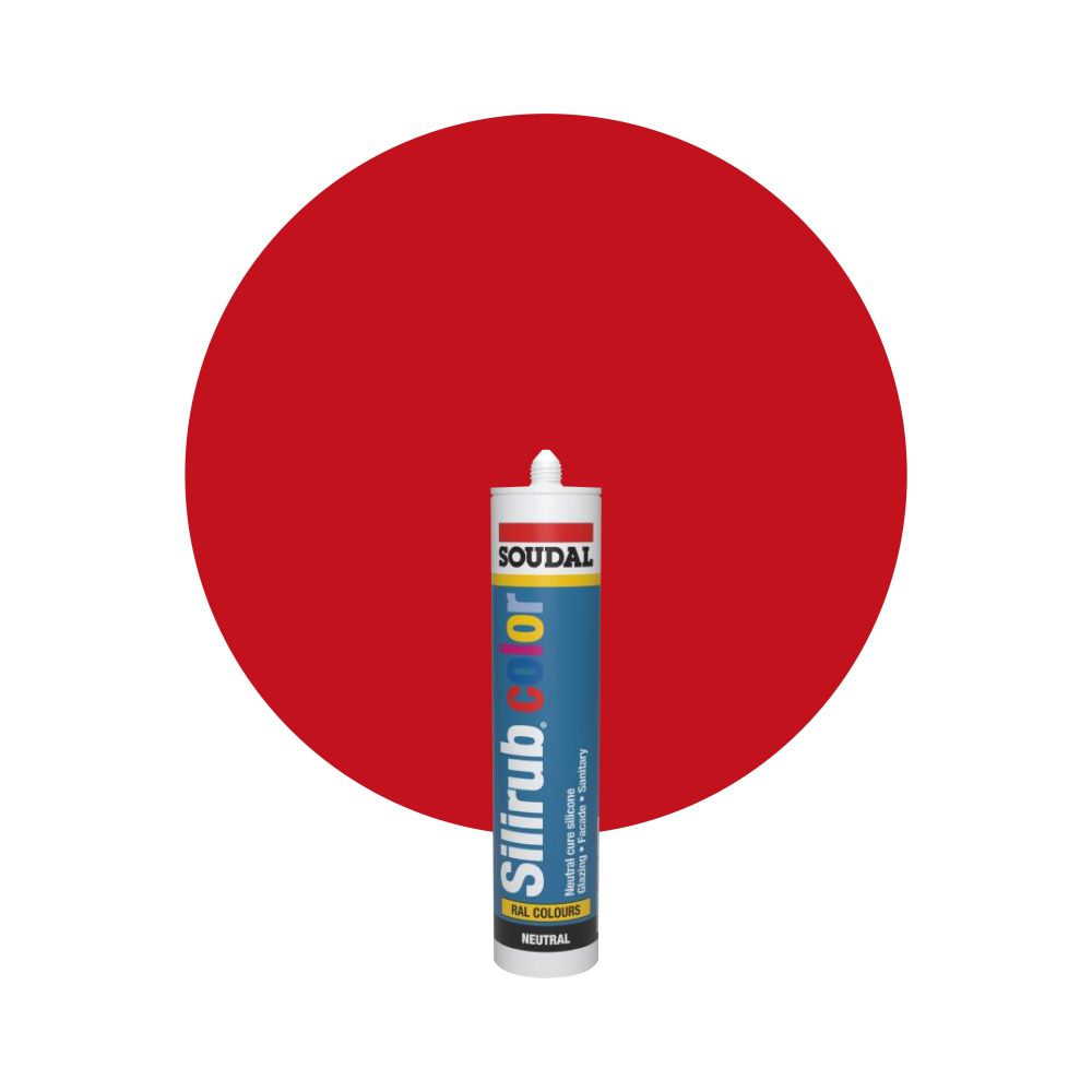 Soudal Silirub Color - RAL 3020 Rosso traffico main product photo