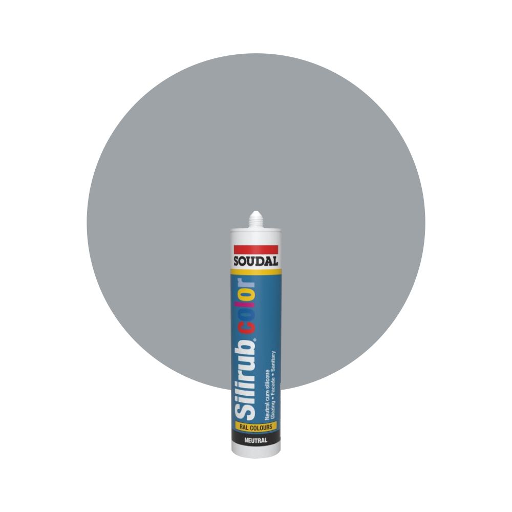 Soudal Silirub Color - RAL 7040 Grigio finestra main product photo